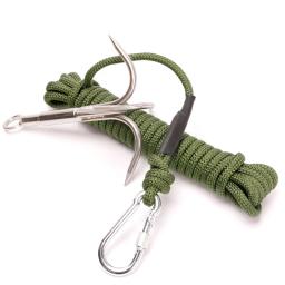 Mosquetão de aço inoxidável para caminhadas, multi-funcional mosquetão para escalada, mosquetão para viagens, pesca camping ao ar livre - Image 3