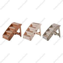 Pet dobrável escadaria degraus com escada, plataforma antiderrapante para cachorro, gato de escalada, rampa para cama alta, sofá de carro, sofá, gatinho, gatinho - Image 1