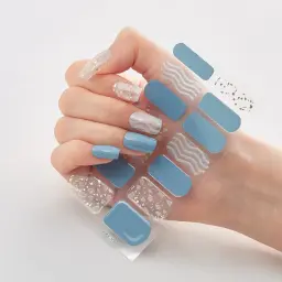 Cozimento de esmaltes grátis para mulheres, adesivo de design de arte, cobertura completa de unhas, adesivos coloridos, decoração - Image 3