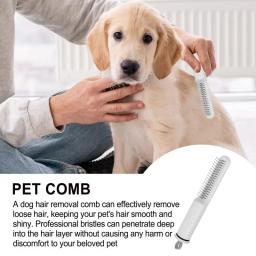 Pente De Remoção De Pêlo De Aço Inoxidável Para Animais De Estimação De Pele, Detangling De Cabelo, Dentes, Higiene, Acessórios De Derramamento De Cão - Image 5