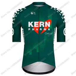 Conjunto de camisa de ciclismo 2024 Kern Pharma,Roupa de ciclismo masculina,Kit de manga curta unissex de verão,Terno de camisa para bicicleta de estrada,Calções de bicicleta - Image 3