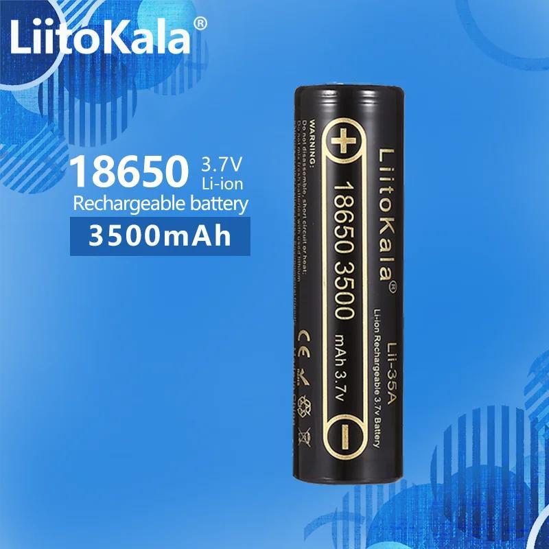 LiitoKala-Li-Ion Bateria Recarregável, Bateria de Lítio, Alta Drenagem, Flashinglight, Vaping, Lii-35A, 18650, 3500mAh, 3.7V, 10A, 1Pc - Image 1