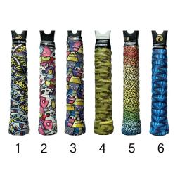 Overgrips de raquete de badminton multicoloridos, nova impressão autoadesiva, faixa de tênis, absorção de choque, suprimentos esportivos - Image 6