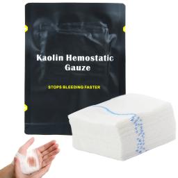 Gaze de caulim hemostática combate trauma de emergência z-fold solúvel para ifak tático kit de primeiros socorros curativo edc kit de primeiros socorros - Image 2