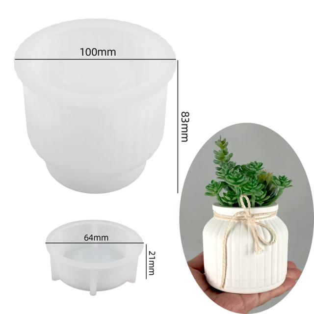 Florário de Silicone em Formato Redondo: Molde DIY de Cimento Concreto para Armazenagem, Vela e Artesanato com Resina Epóxi