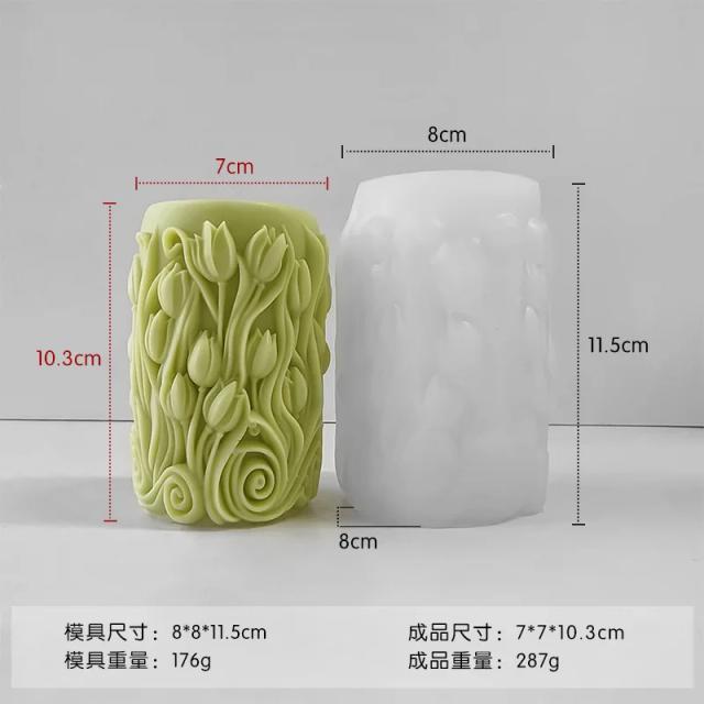 Molde de Vela em Silicone Girassol 3D para Artesanato de Gesso, Cimento e Resina - Presente Criativo e DIY