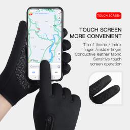 Luvas térmicas de Inverno Para Homens Mulheres Touchscreen Quente Ciclismo Ao Ar Livre Condução Motocicleta Luvas À Prova de Vento Não-Slip Womens Gloves - Image 2