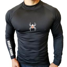 Camisa de compressão manga longa masculina, camiseta esportiva, pulôver corrida, roupa de ginástica, fitness, sportwear - Image 4