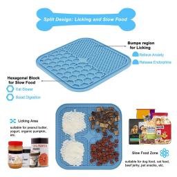 Alimentador lento lambendo esteira para animais de estimação, lambendo esteira, banhando distração pad, cão e gato suprimentos, cachorro e gatinho dispensador - Image 6