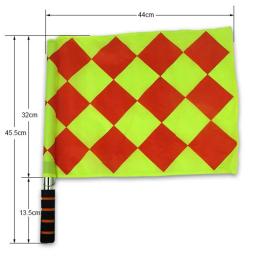 Bandeira do árbitro de futebol, 1 ou 2 peças, pequenos acessórios em forma de grade, para competição, jogar, esportes, partida, futebol - Image 3
