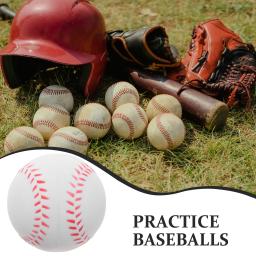 6 pçs prática de treinamento de beisebol softball hardball pu bola de treinamento produtos de fitness criança bolas de beisebol prática jogo de equipe para ao ar livre - Image 2