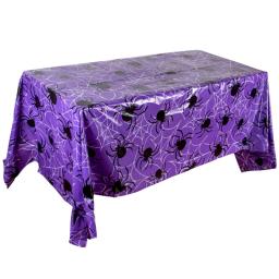 Toalha de mesa de halloween abóbora outono crânio impressão plásticos retalhos costura vestido cortina suprimentos do feriado decoração de halloween - Image 6