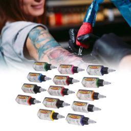Conjunto de Tinta Tatuagem para Artistas, Kit Profissional, Prática Iniciante, Tinta Hobbyists, 14 Cores, 30ml por Garrafa - Image 3