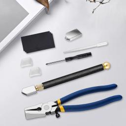 Vidro corte Tool Kit e conta-gotas óleo para Vitral, 10 pcs - Image 5