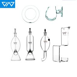 Viv alimentador de vidro do aquário ada qualidade estilo suporte de vidro transparente alimentador de peixes - Image 1