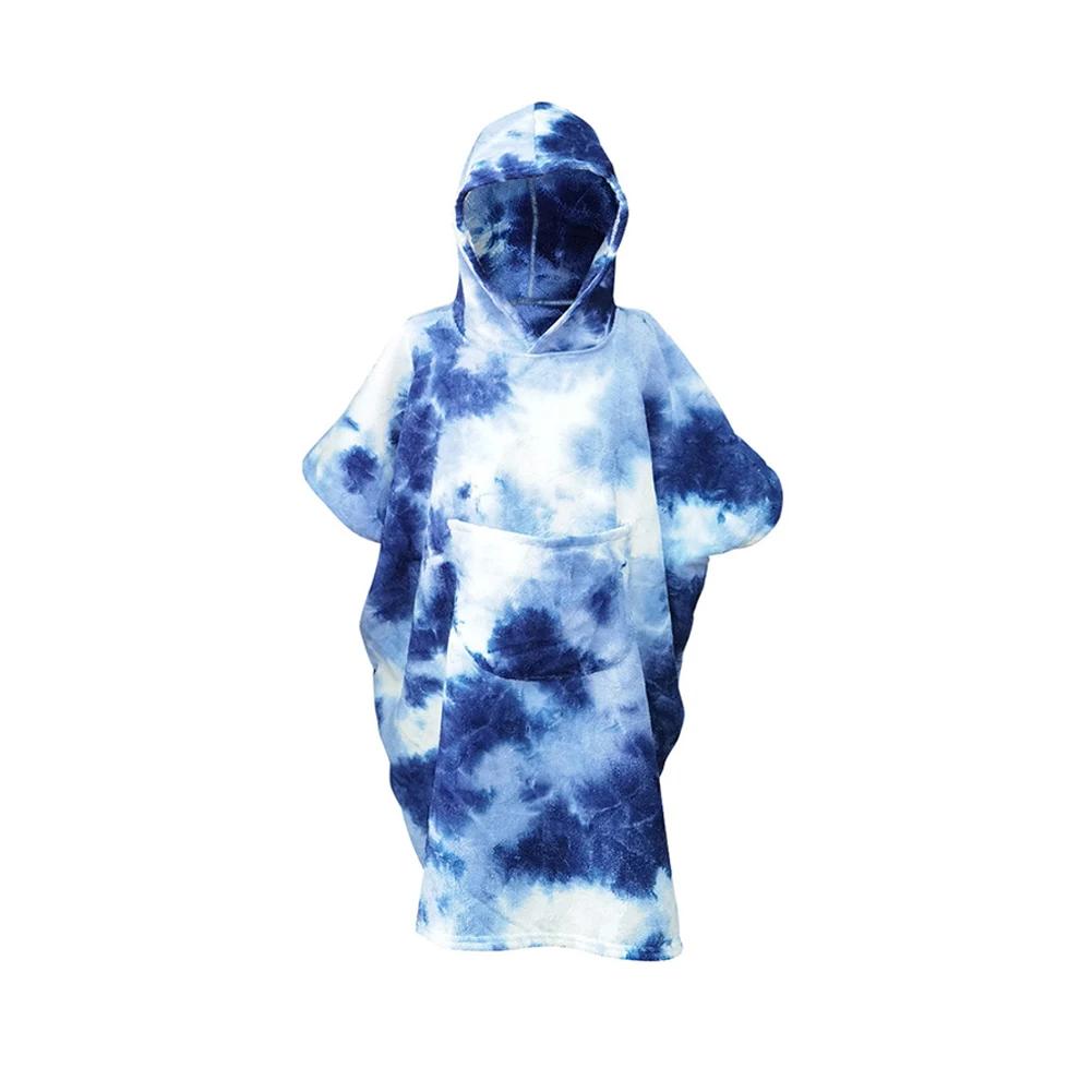 Surf Poncho Mudando Toalha, Tecido De Microfibra, Esportes Aquáticos Com Capuz Robe, Adulto Criança Cobertor De Praia, Banho De Natação, Quick Tie-Dry Wetsuit - Image 1