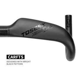 Toseek ZXB-TWO bicicleta guiador de estrada carbono 400/420/440mm ud fosco roteamento interno estrada guiador peças da bicicleta - Image 6