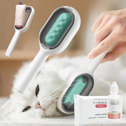 Gato Escova com Toalhetes Molhados, Gato Pincel Pegajoso 2.0, Repolho Pet Escova De Limpeza, 2 em 1 - Image 1