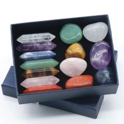 Conjunto de pedra natural para decoração de casa, pedras artesanais, pedras preciosas de cura, 7 Chakra, Reiki, Ornamento Mineral - Image 1