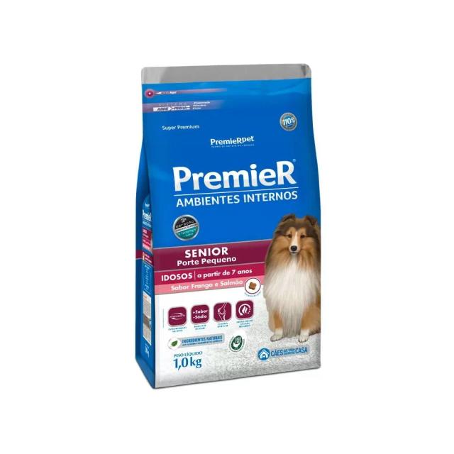 Ração PremieR para Cães Sêniores de Porte Pequeno em Ambientes Internos - 1kg