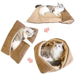 Tapete dobrável multifuncional para gatos e cães pequenos, cama quente de gato engrossa, Indoor Kitten Sleeping Mat, Pet Shop - Image 2