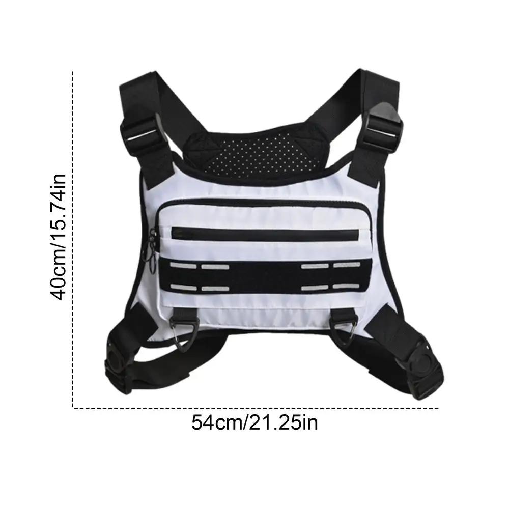 Resistente à água Sports Chest Bag, Pacote de peito dianteiro leve, Saco de colete com suporte de telefone embutido, Armazenamento extra - Image 1