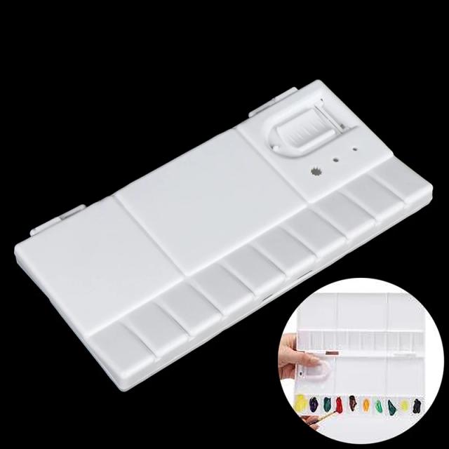 Paleta de Aquarela Dobrável com 25 Grades e Caixa de Bandeja para Pintura