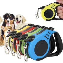 Trela automática retrátil para cão e gato, corda de tração flexível e automática para cães pequenos e médios, produtos para animais, 3 ou 5m - Image 1