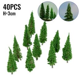 40 pçs modelo de árvores para trem ferroviário diorama wargame parque paisagem decoração ferroviária construção paisagem micro brinquedos - Image 6