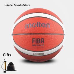 Basquete fundido com saco de bomba de ar, BG3800, tamanho 5, 6, 7, jogo oficial, interior, Sandard, basquete para jovens, homens e mulheres - Image 1