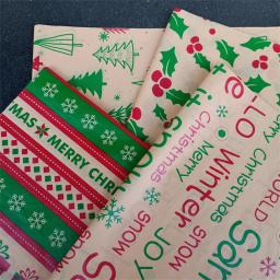 Papel de tecido Kraft impresso, Papel de embrulho multicolorido, adequado para embrulhar presentes, Fontes de festa de aniversário e Natal, 50x35cm, 20pcs - Image 6