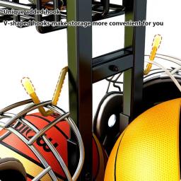 Rack de armazenamento simples para crianças, rack de bola para basquete, futebol, voleibol, badminton, casa interior - Image 3