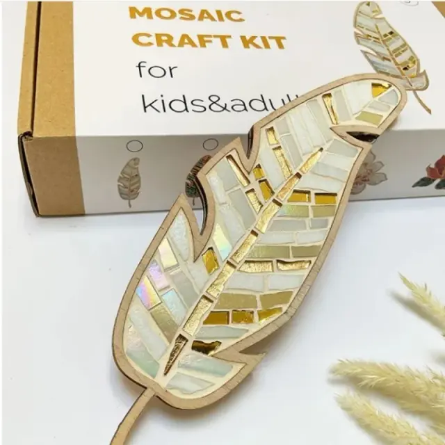 Kit de Artesanato Mosaico: Decoração DIY com Vidro para Crianças e Adultos, Criatividade em Puzzle