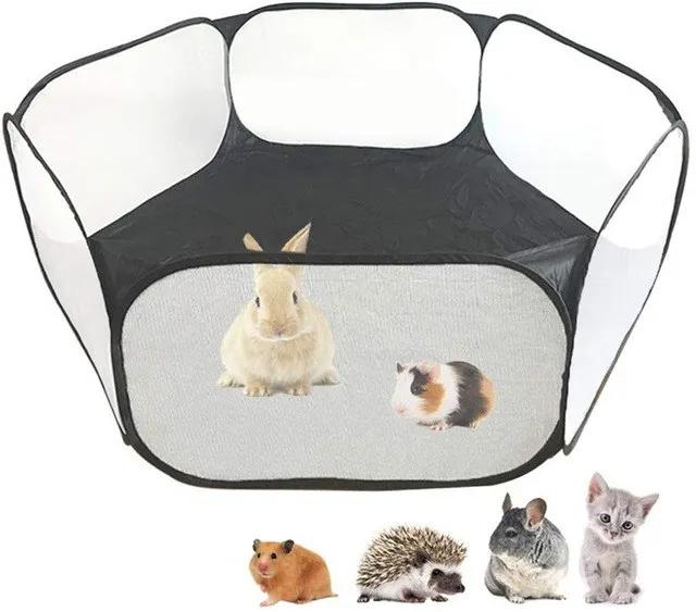 Gaiola Dobrável para Pequenos Animais - Ideal para Hamsters, Porquinhos-da-Índia, Coelhos e Filhotes de Cachorro, Com Design Respirável