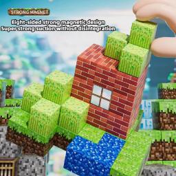 Conjunto de caixa de armazenamento de brinquedos de blocos de construção magnéticos, brinquedos de montagem diy para crianças-blocos de construção para brincar com mesas - Image 3