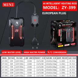 Aquecedor de aquário 25w/50w/75w/100w/150w/200w aquecedor submersível para tanque de peixes temperatura constante haste de aquecimento de quartzo aquário - Image 6