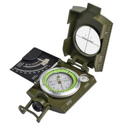 Outdoor Survival Gear Bússola verde, Bússola geológica, Camping, Caminhada, Equipamento de navegação, Gadgets - Image 1