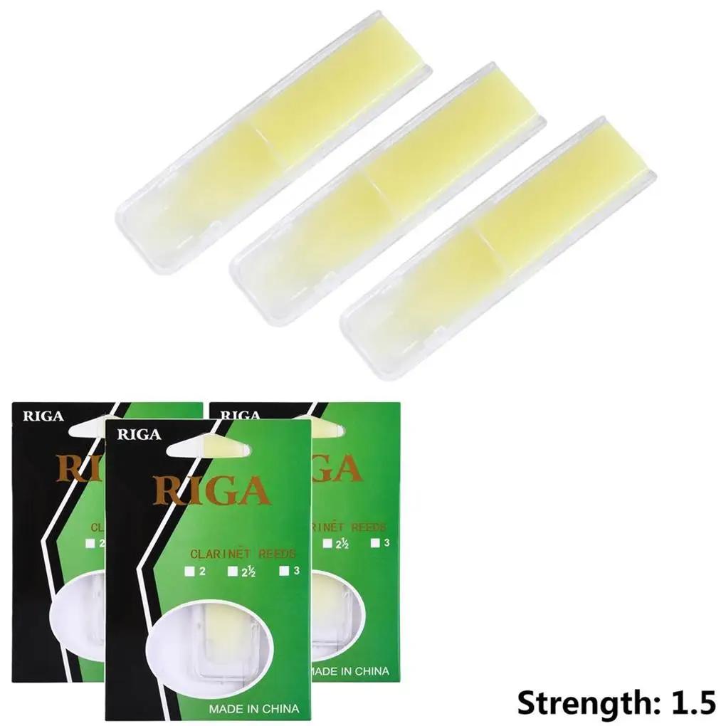Palhetas de clarinete profissionais para instrumento musical, resina resistência à umidade, acessórios práticos, 3pcs - Image 1