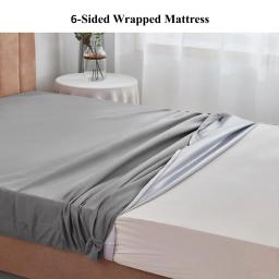 Capa de colchão impermeável totalmente fechada de 6 lados com zíper lençol à prova de poeira para cama de casal, solteiro, completo, Queen, King - Image 2