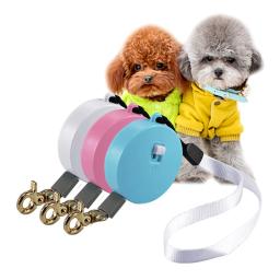 Mini tamanho automático retrátil tração corda, gato e cão suprimentos, pequenos animais de estimação, resistente e durável, circular, quadrado, 2 m, 3 m - Image 1