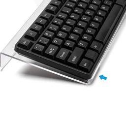 Rack de teclado portátil, transparente, fácil, ergonômico, escrita, acrílico, inclinável, levantador de teclado, bandeja para mesa, escritório, casa, uso diário - Image 2