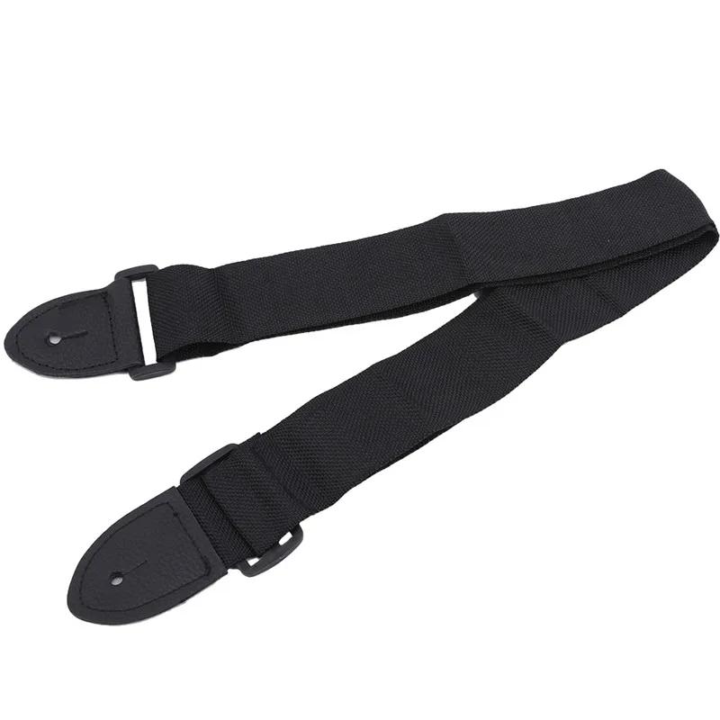 Correias de ombro ajustáveis para guitarra elétrica, Black Guitar Strap, Bass Parts, Acessórios - Image 1