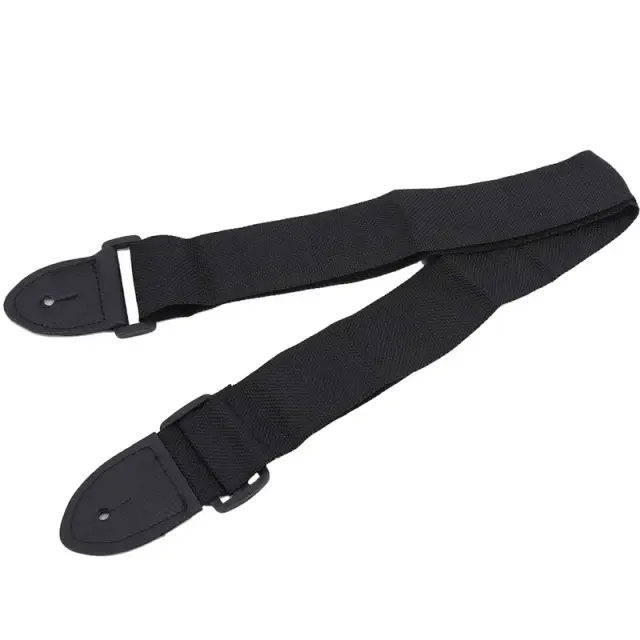 Correias de Ombro Ajustáveis para Guitarra Elétrica - Acessórios Essenciais para Baixo e Guitarra Black Guitar Strap