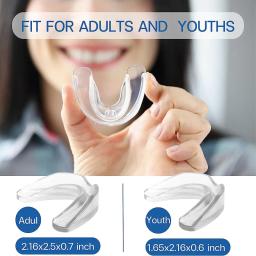 Bruxism Boxing Mouth Guard, protetor bucal para moer os dentes, atualizado guardas noturnos para moer, 2 tamanhos - Image 2