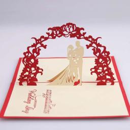 Cartão De Casamento 3D Pop Up Com Envelope, Dia Dos Namorados, Aniversário, Presente De Casamento - Image 1