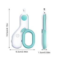Cortador de unhas profissional com luz LED para animais de estimação, aparador de garras, kit de ferramentas para cães e gatos, cachorros e gatinhos, trava de segurança - Image 6