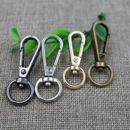 Prendedores de fecho lagosta giratório 20 pol. dourado prateado bronze chaveiro dividido chaveiro achados fechos para fazer chaveiros - Image 1