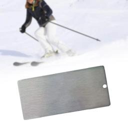 Raspador de cera de esqui, ferramenta de depilação de snowboard de aço inoxidável com entalhe para remover excesso de cera refrigerada, acessórios de snowboard de esqui - Image 1