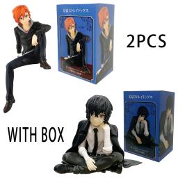 Coleção japonesa de estatuetas, FuRyu Bungo cães vadios, figura de imprensa Dazai Osamu Noodles, brinquedos fofos, 12cm - Image 1