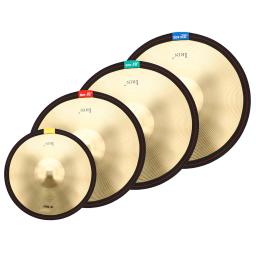 Tambor címbalo mudo fita 4 pçs/set de anel elástico círculo conjunto mudo banda 14/16/18/20 Polegada címbalo mudo cinto acessórios de percussão - Image 1
